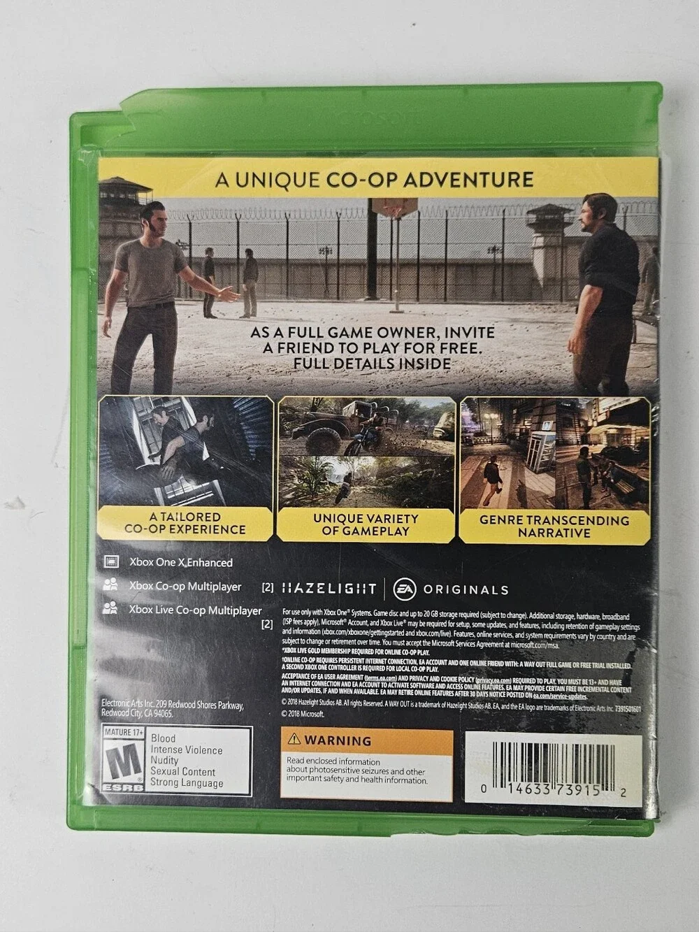 A Way Out Video Game - Co Op Game For XBox One